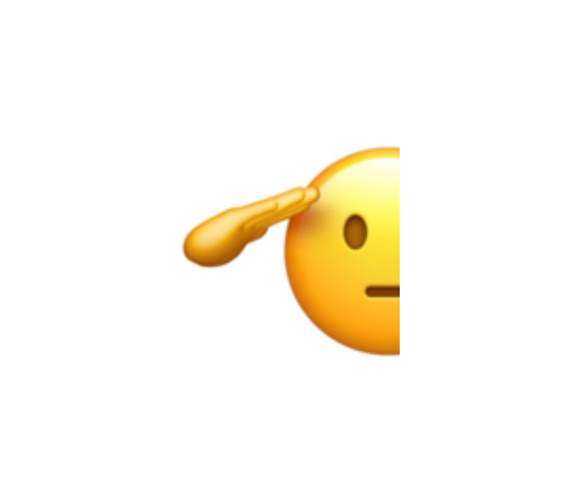 Novo emoji - ícone prestando continência