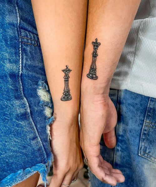 17 ideias de Xadrez  xadrez tatuagem, tatuagem casal, tatuagem